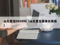 山东墨龙002490（山东墨龙董事长袁瑞）